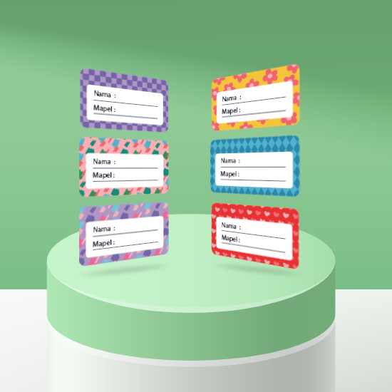 Sticker Label Nama HVS (7x2 cm)